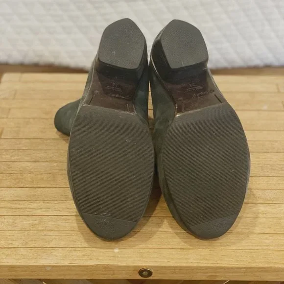 Marsèll Rear Zip High Heel Ankle Bootie, Black Nubuck Leather, Size 36 EU 6 US - Picture 6 of 7